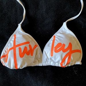 HURLEY Simple White Bikini Top- Size S